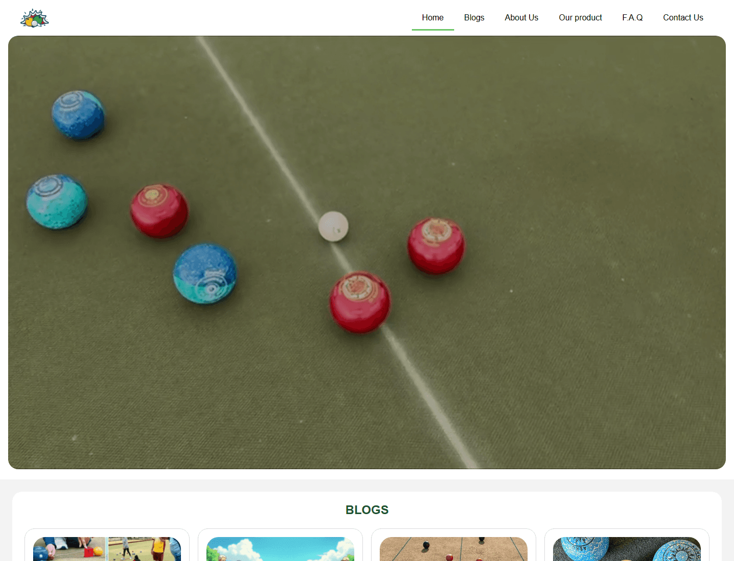 WGTS website visual showing lawn bowls around the jack on a bowling green.